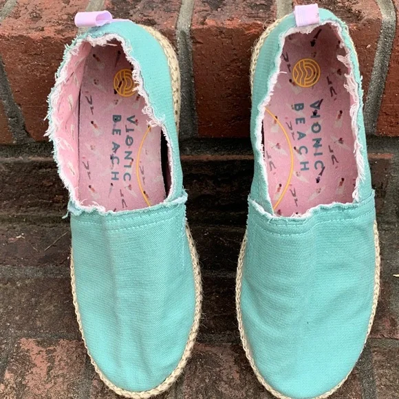 Vionic Beach Collection Laguna Comfort Mint Green Slip-On Espadrilles 6.5 - Picture 3 of 9